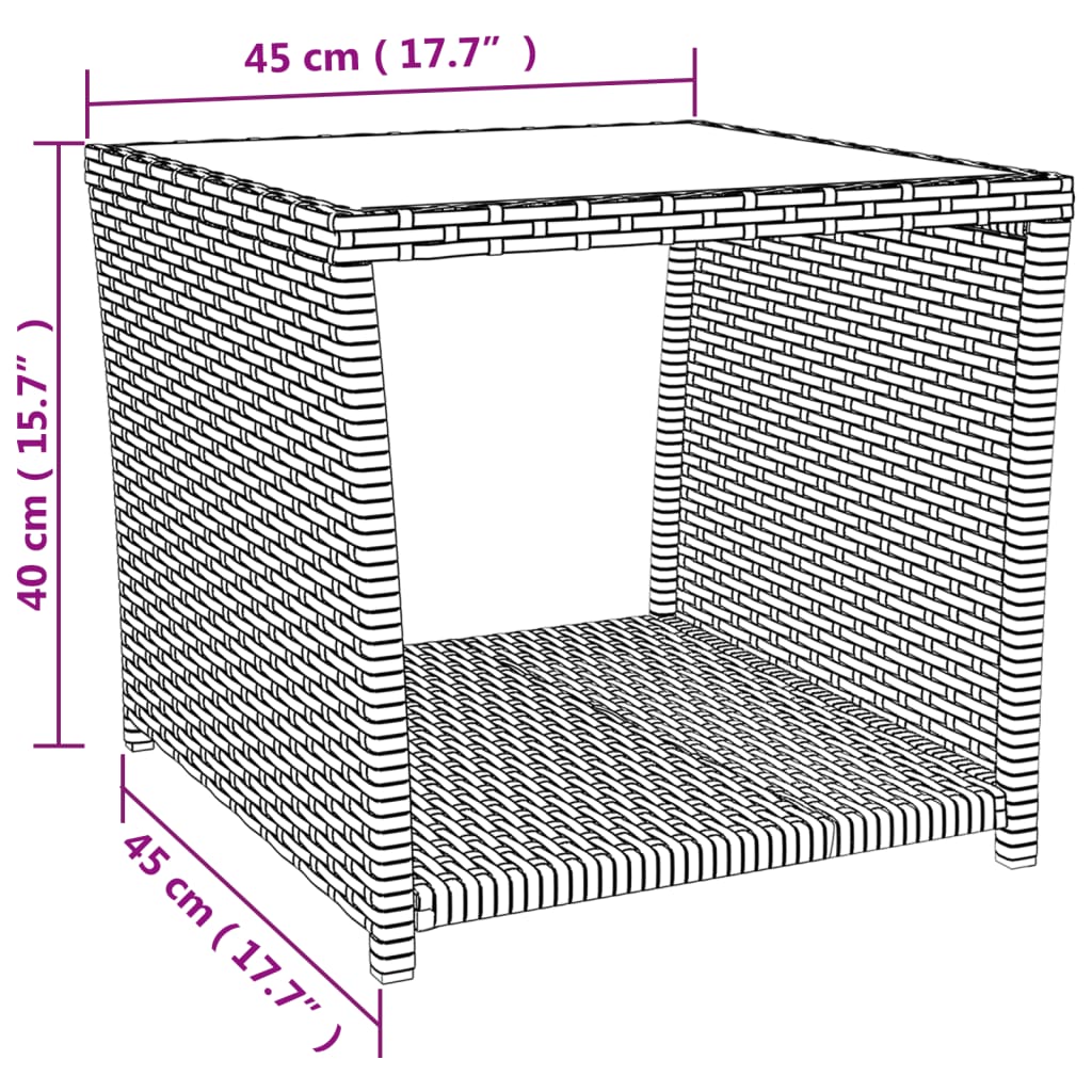 vidaXL 3 Piece Garden Dining Set with Cushions Grey Poly Rattan 5