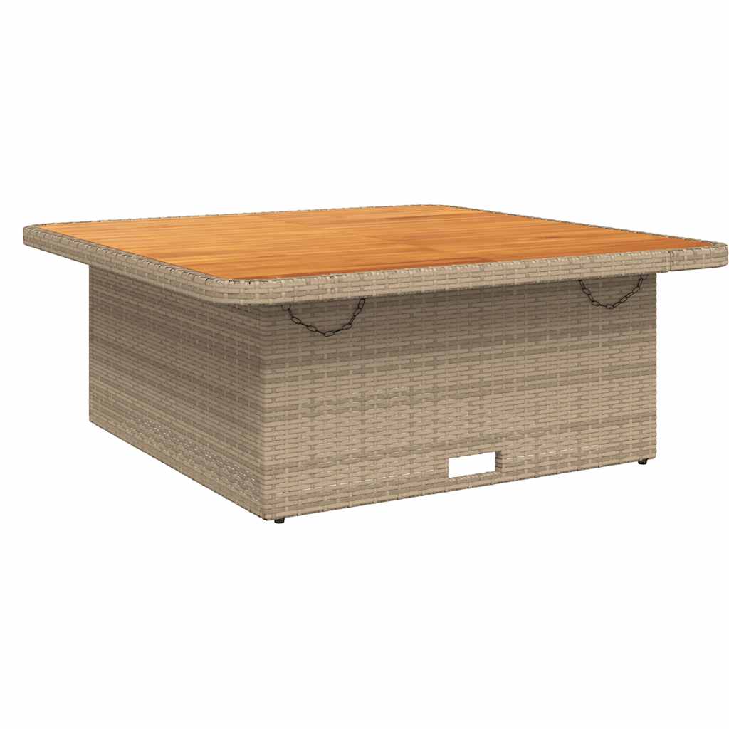 vidaXL 2 Piece Garden Dining Set with Cushions Beige Poly Rattan 4