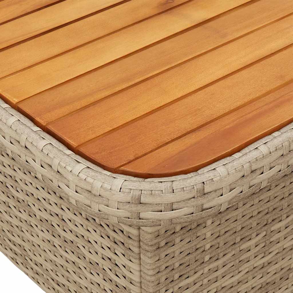 vidaXL 2 Piece Garden Dining Set with Cushions Beige Poly Rattan 6