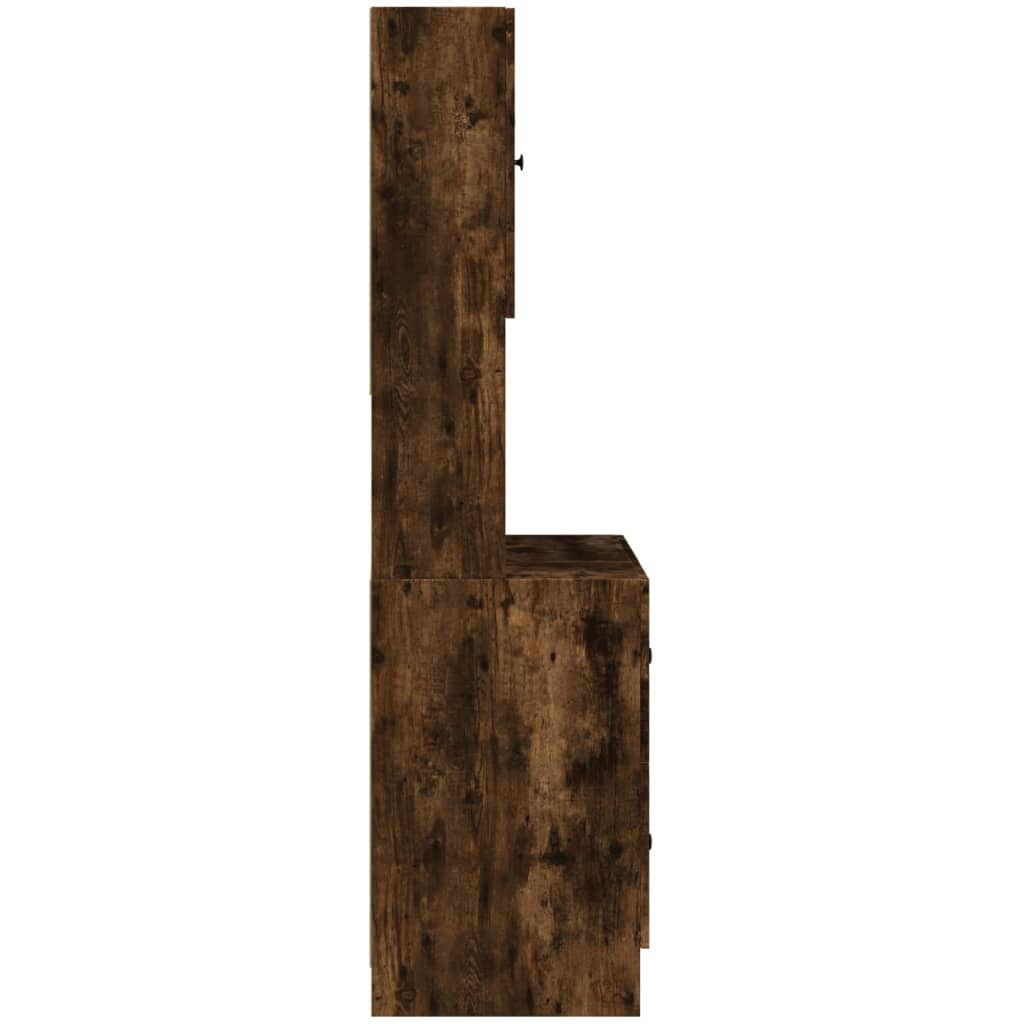 vidaXL Kitchen Cabinet Smoked Oak 95x50x180 cm Engineered Wood 5