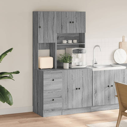 vidaXL Kitchen Cabinet Grey Sonoma 95x50x180 cm Engineered Wood 3