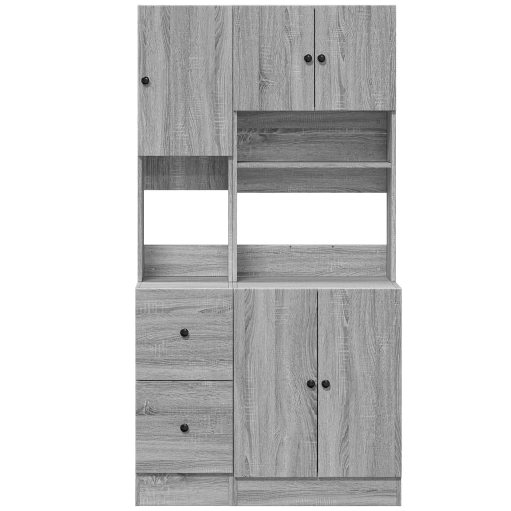 vidaXL Kitchen Cabinet Grey Sonoma 95x50x180 cm Engineered Wood 4