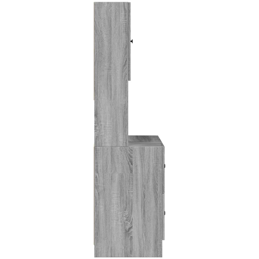 vidaXL Kitchen Cabinet Grey Sonoma 95x50x180 cm Engineered Wood 5