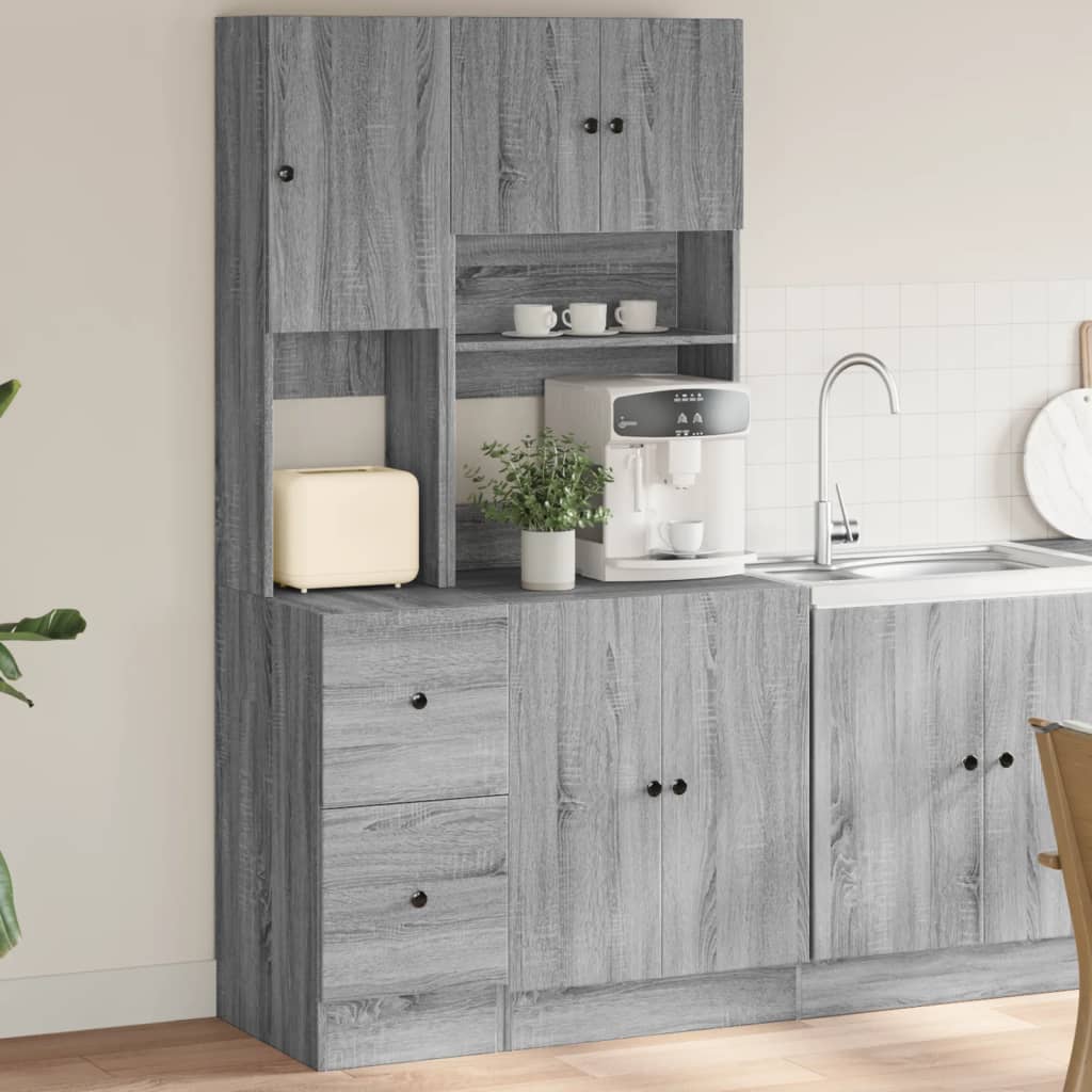 vidaXL Kitchen Cabinet Grey Sonoma 95x50x180 cm Engineered Wood 1