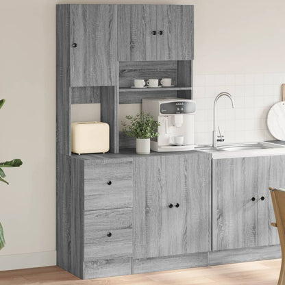 vidaXL Kitchen Cabinet Grey Sonoma 95x50x180 cm Engineered Wood 1
