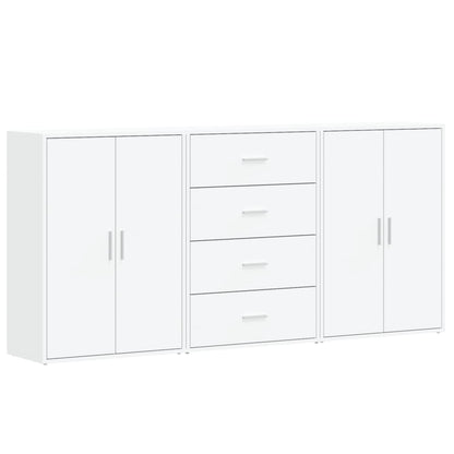 Sideboards 3 pcs 60x31x84 cm Engineered Wood White