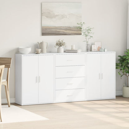 vidaXL Sideboards 3 pcs White 60x31x84 cm Engineered Wood 3