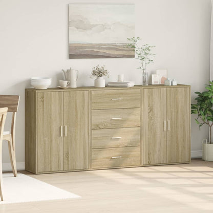 Sideboards 3 pcs 60x31x84 cm Engineered Wood Sonoma oak