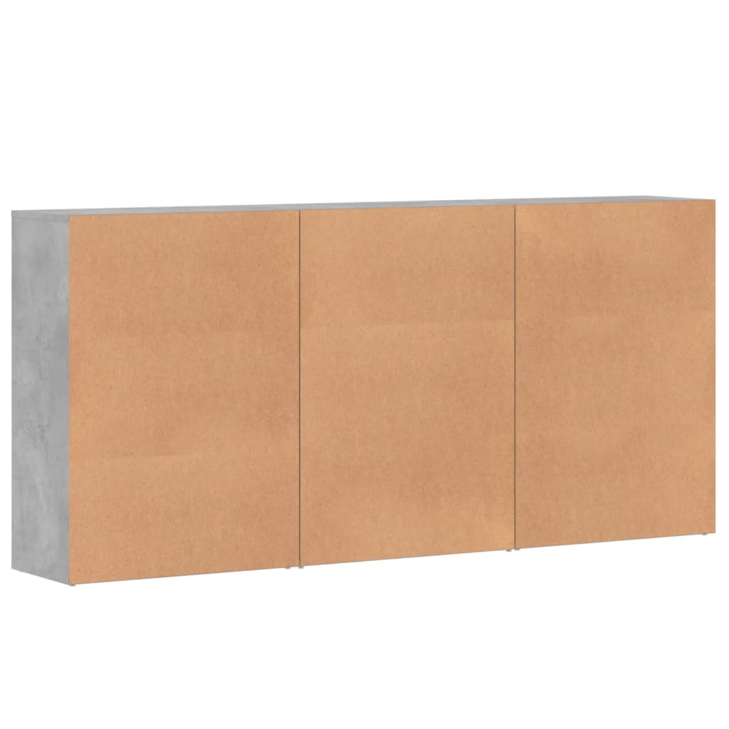 vidaXL Sideboards 3 pcs Concrete Grey 60x31x84 cm Engineered Wood 6