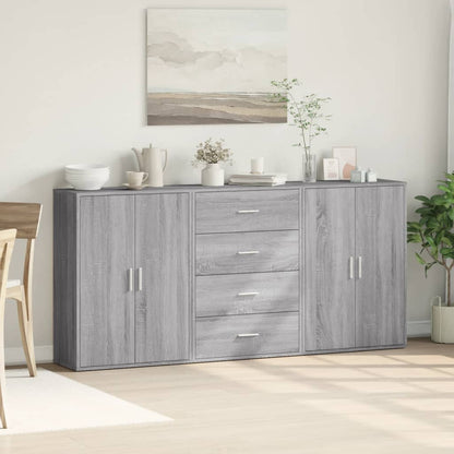vidaXL Sideboards 3 pcs Grey Sonoma 60x31x84 cm Engineered Wood 3