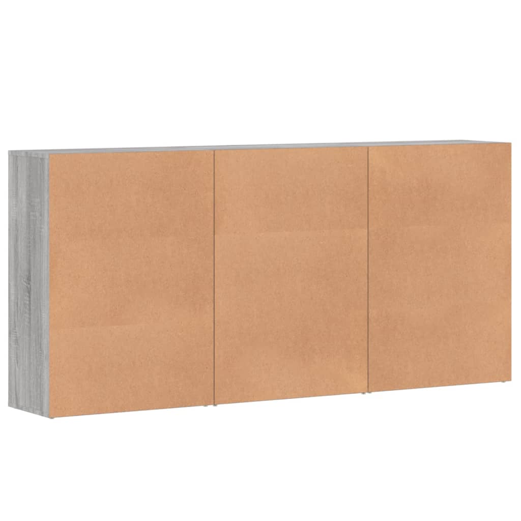 vidaXL Sideboards 3 pcs Grey Sonoma 60x31x84 cm Engineered Wood 6