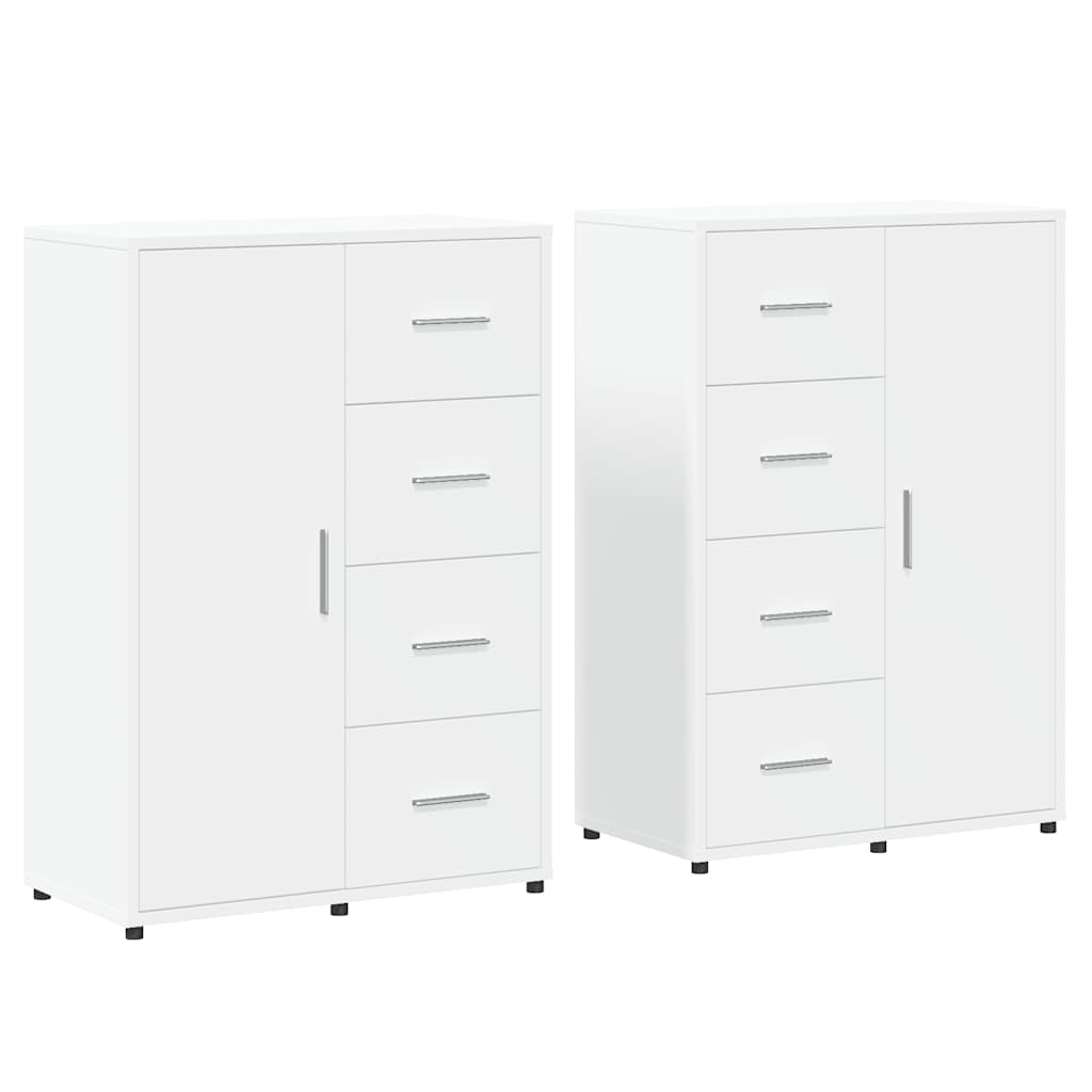Sideboards 2 pcs 60x31x84 cm Engineered Wood White