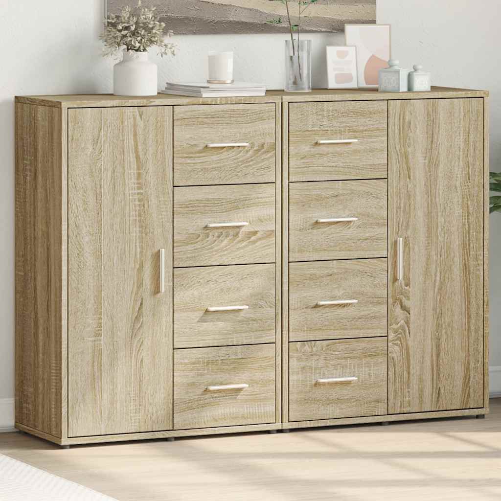 vidaXL Sideboards 2 pcs 60x31x84 cm Engineered Wood