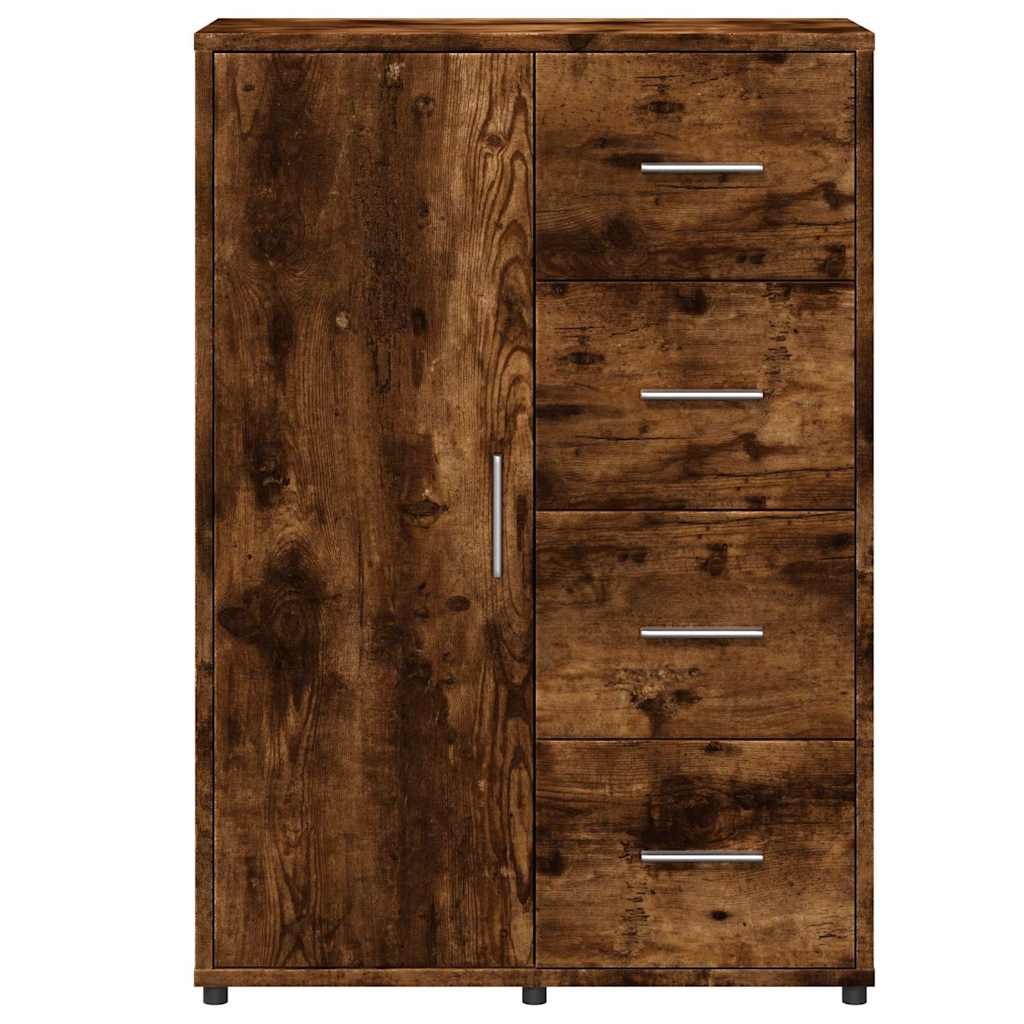 vidaXL Sideboards 2 pcs Smoked Oak 60x31x84 cm Engineered Wood 5