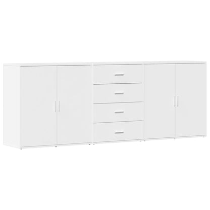 vidaXL Sideboards 3 pcs White Engineered Wood 2