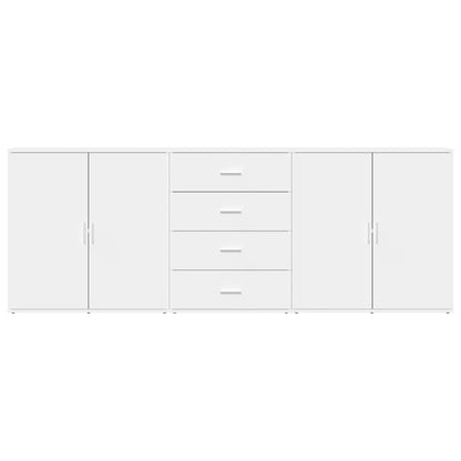 vidaXL Sideboards 3 pcs White Engineered Wood 4