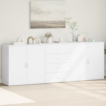 vidaXL Sideboards 3 pcs White Engineered Wood 1