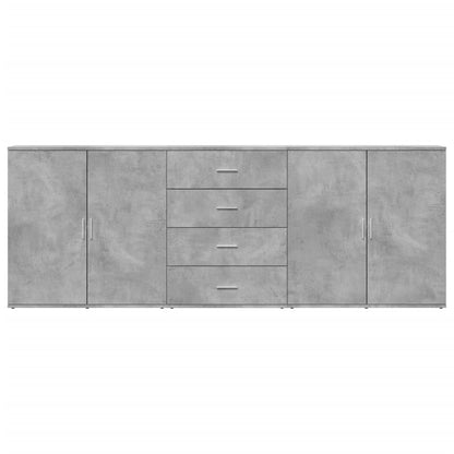 vidaXL Sideboards 3 pcs Concrete Grey Engineered Wood 5