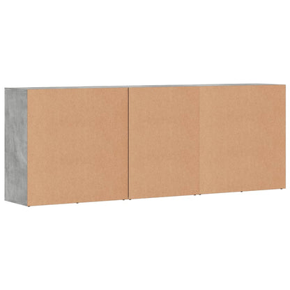 vidaXL Sideboards 3 pcs Concrete Grey Engineered Wood 6