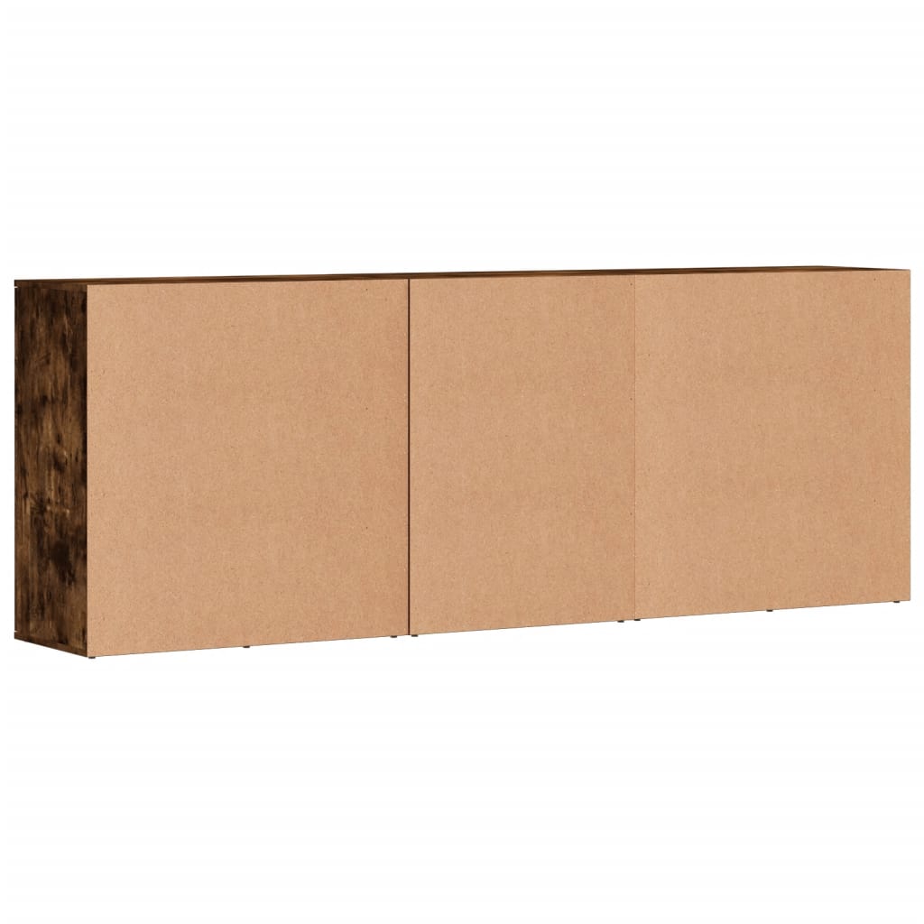 vidaXL Sideboards 3 pcs Smoked Oak Engineered Wood 5