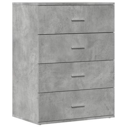 vidaXL Sideboards 2 pcs Concrete Grey 60x39x80 cm Engineered Wood 4