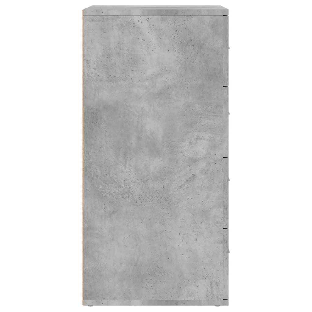 vidaXL Sideboards 2 pcs Concrete Grey 60x39x80 cm Engineered Wood 6