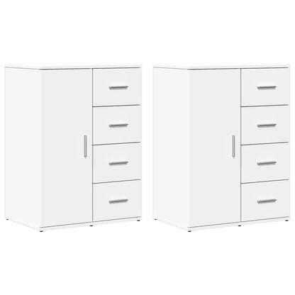 vidaXL Sideboards 2 pcs White 59x39x80 cm Engineered Wood 2