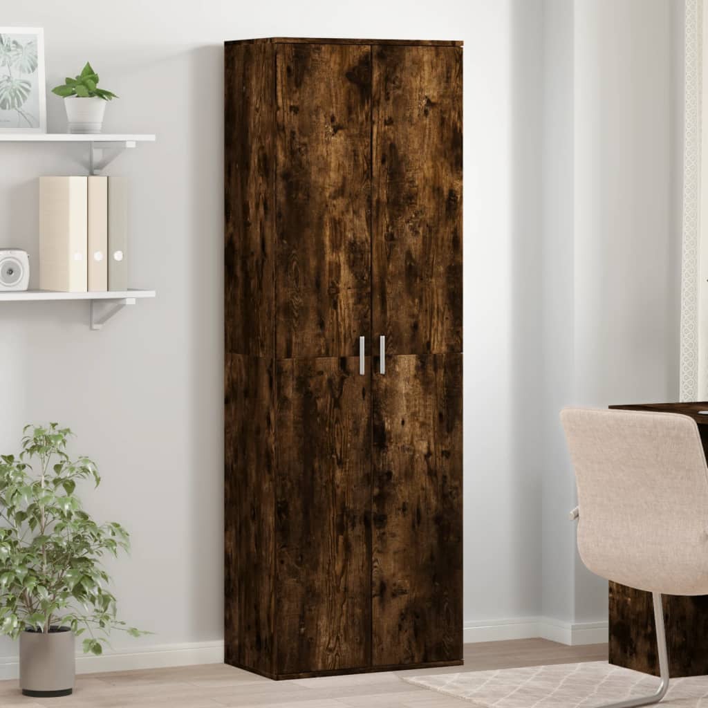 vidaXL Highboard Smoked Oak 60x35x180 cm Engineered Wood 1