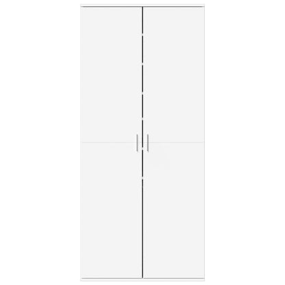vidaXL Shoe Cabinet White 80x39x178 cm Engineered Wood 3