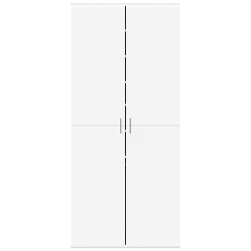 Shoe Cabinet 80x39x178 cm Engineered Wood White