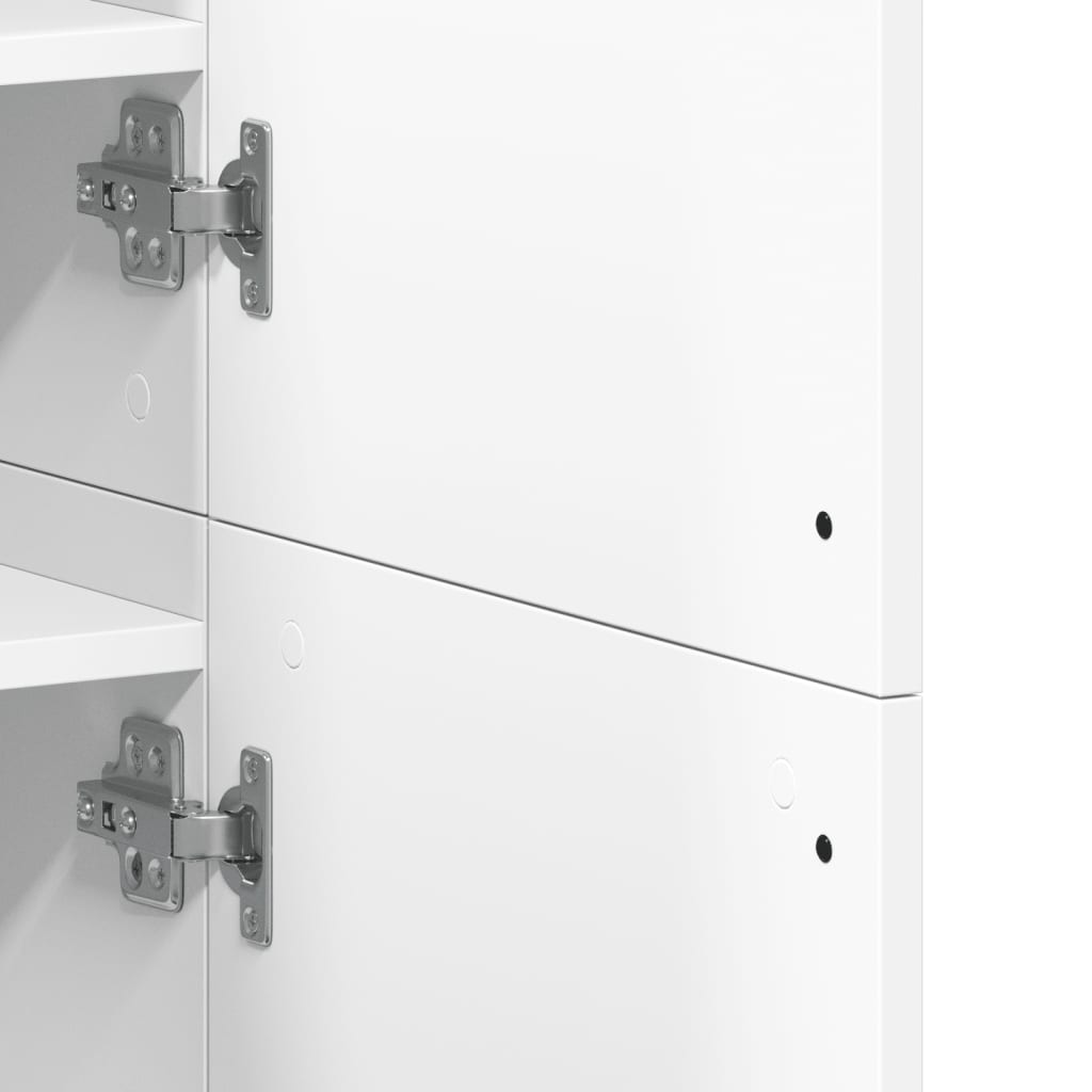 vidaXL Shoe Cabinet White 80x39x178 cm Engineered Wood 6