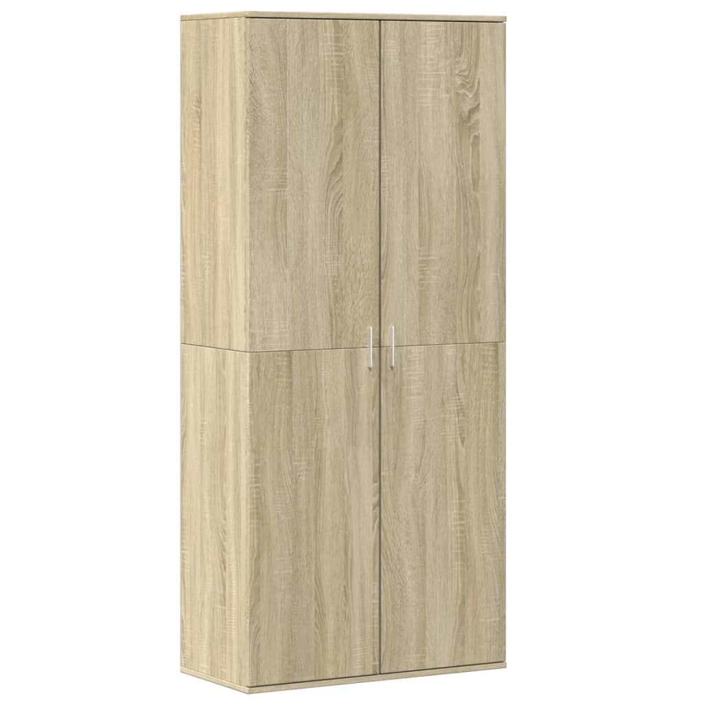 Shoe Cabinet 80x39x178 cm Engineered Wood Sonoma oak