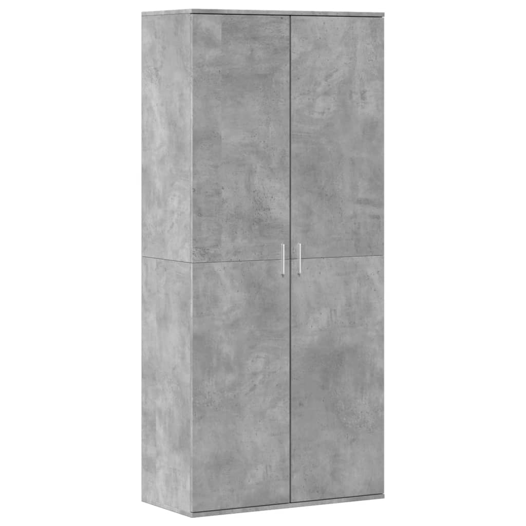 Shoe Cabinet 80x39x178 cm Engineered Wood Concrete grey