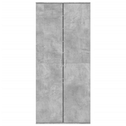 Shoe Cabinet 80x39x178 cm Engineered Wood Concrete grey