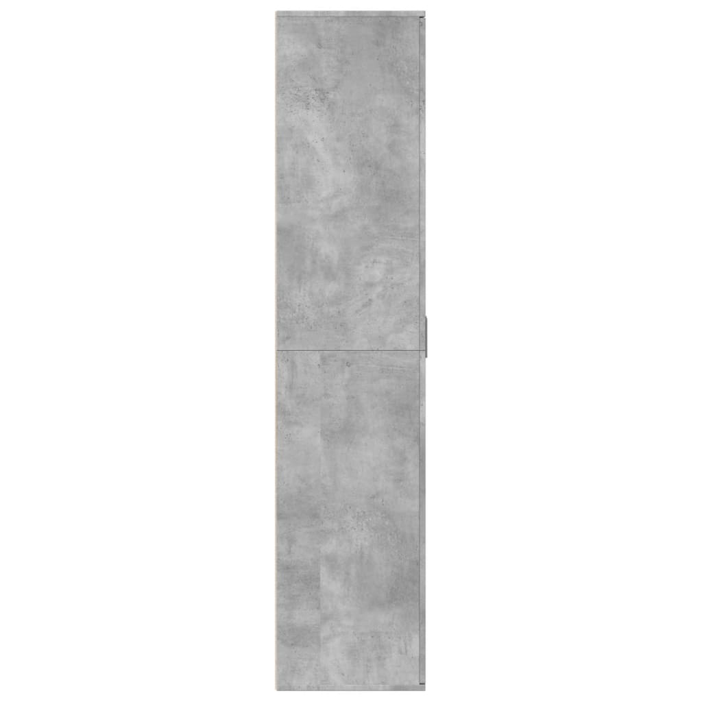 vidaXL Shoe Cabinet Concrete Grey 80x39x178 cm Engineered Wood 5