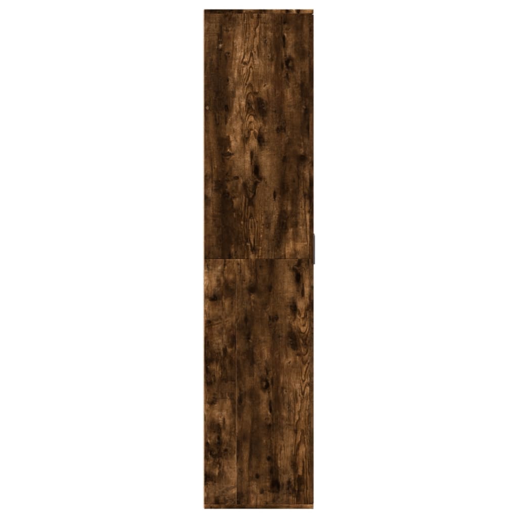 vidaXL Shoe Cabinet Smoked Oak 80x39x178 cm Engineered Wood 5