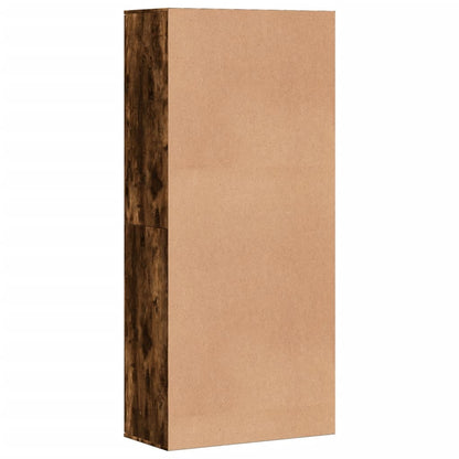 vidaXL Shoe Cabinet Smoked Oak 80x39x178 cm Engineered Wood 4