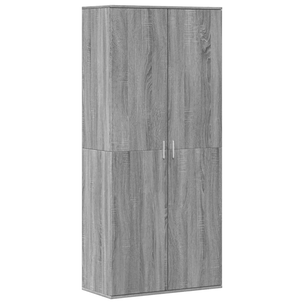 Shoe Cabinet 80x39x178 cm Engineered Wood Grey sonoma