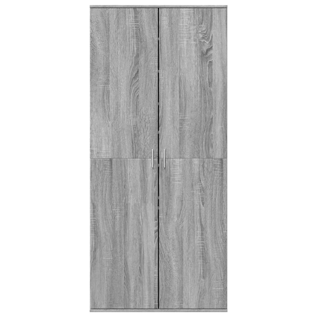 Shoe Cabinet 80x39x178 cm Engineered Wood Grey sonoma
