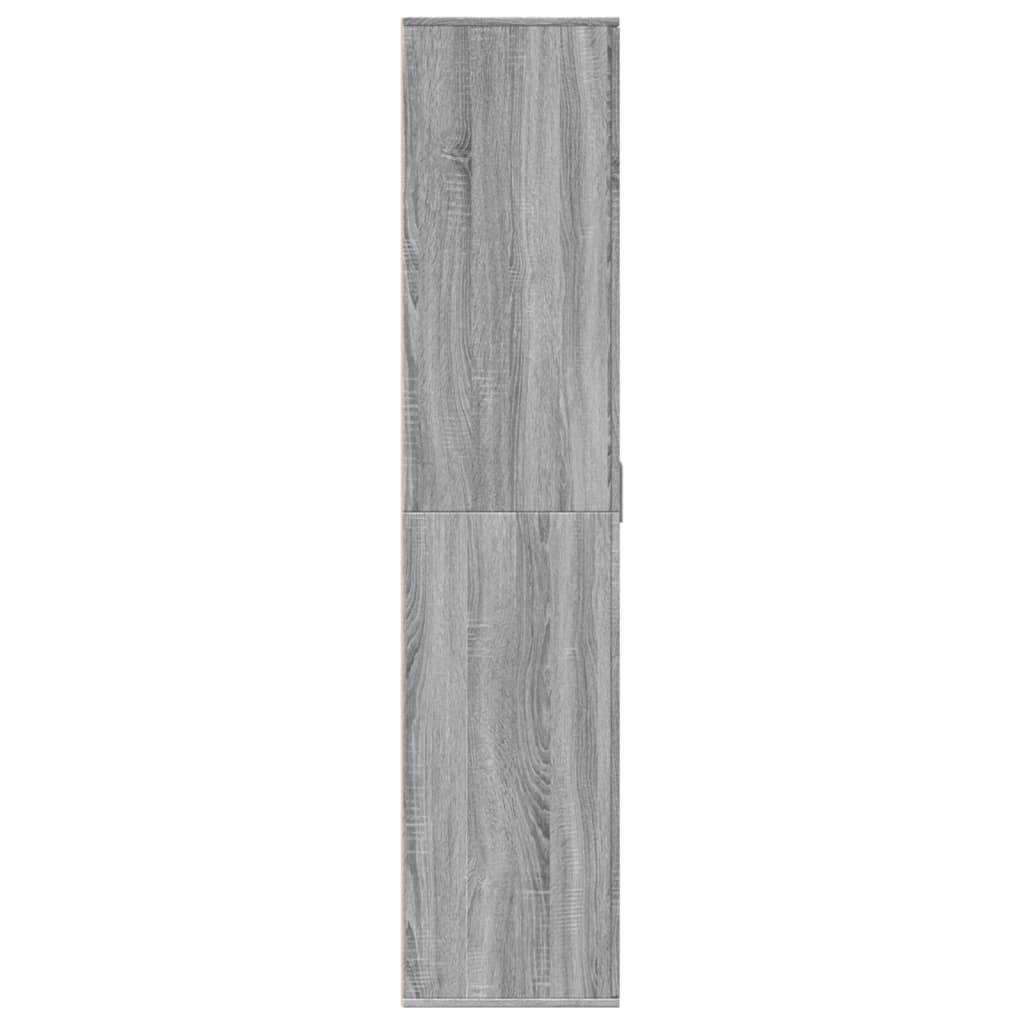 vidaXL Shoe Cabinet Grey Sonoma 80x39x178 cm Engineered Wood 5