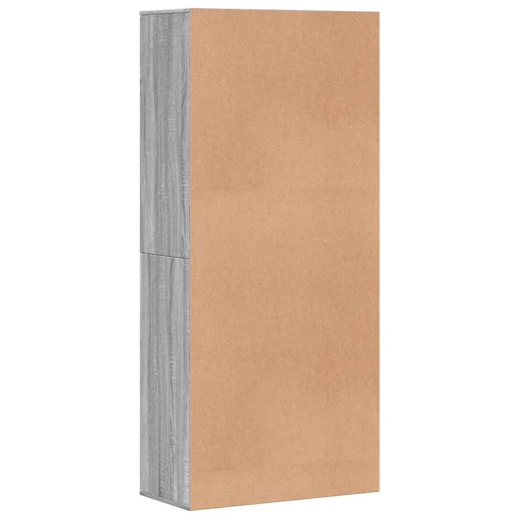 vidaXL Shoe Cabinet Grey Sonoma 80x39x178 cm Engineered Wood 4