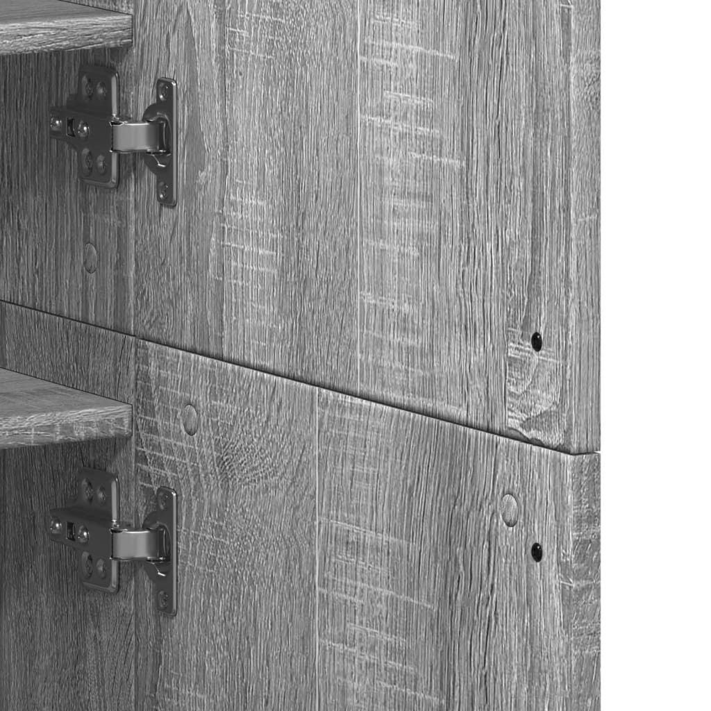 vidaXL Shoe Cabinet Grey Sonoma 80x39x178 cm Engineered Wood 6