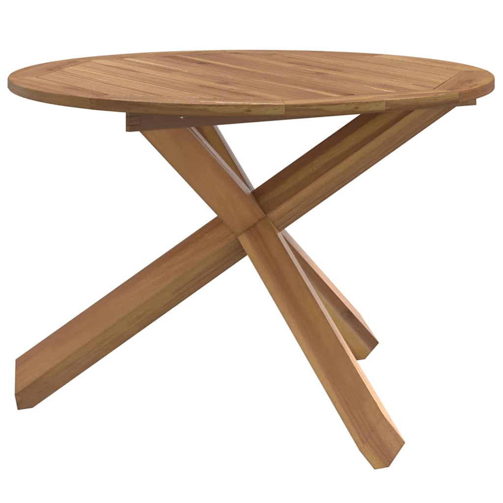 vidaXL Garden Table Ø109x74 cm Solid Wood Teak 2