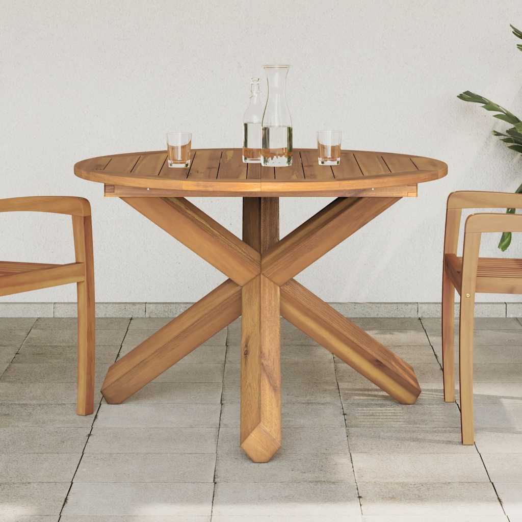 vidaXL Garden Table Ø109x74 cm Solid Wood Teak 3