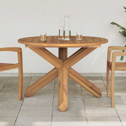 vidaXL Garden Table Ø109x74 cm Solid Wood Teak 3