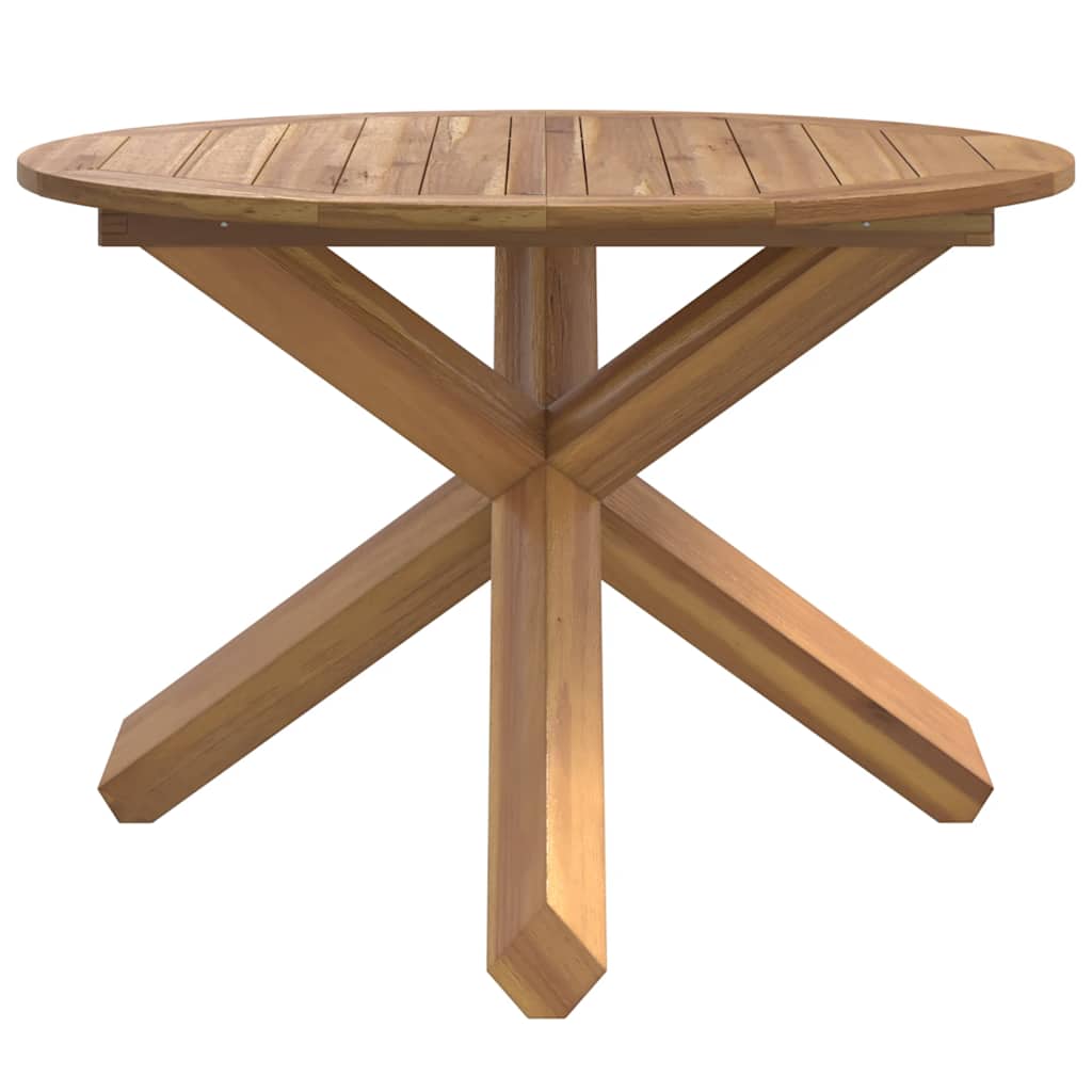 vidaXL Garden Table Ø109x74 cm Solid Wood Teak 4