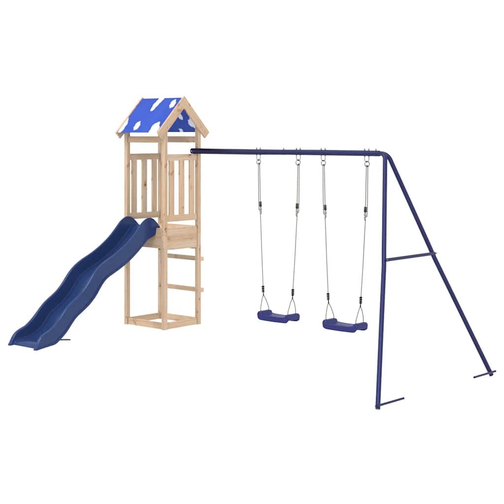 vidaXL Outdoor Playset Solid Wood Pine 3