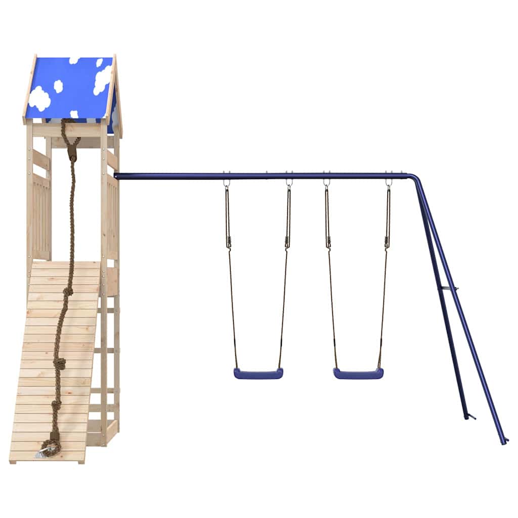 vidaXL Outdoor Playset Solid Wood Pine 3