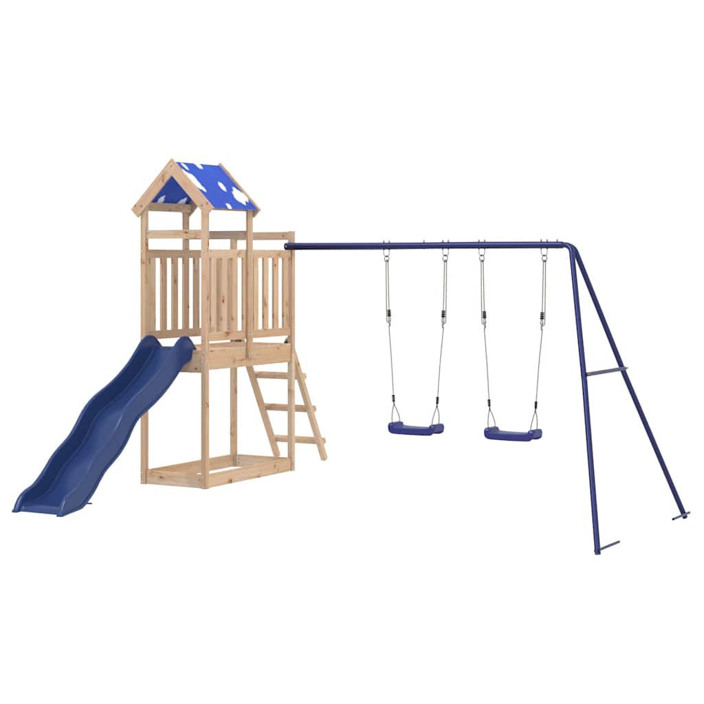 vidaXL Outdoor Playset Solid Wood Pine 3