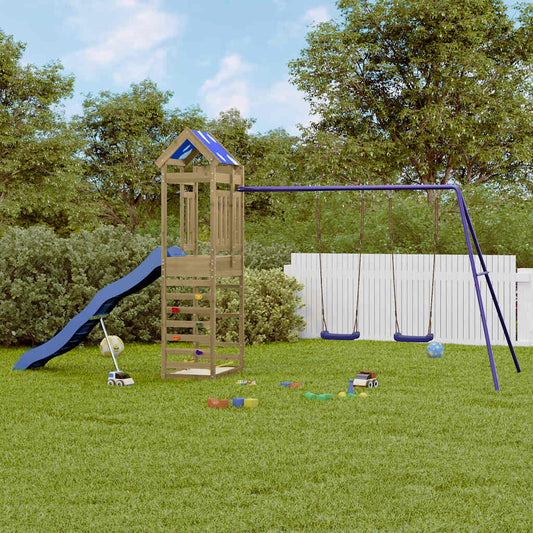 Outdoor Playset Solid Wood Pine Solid impregnated wood